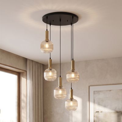 Design pendant light amber, Charlois