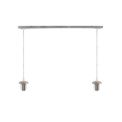 Aluminium pendant light without shade chrome, Rika