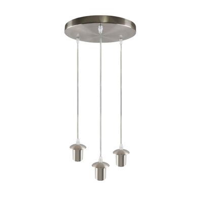 Aluminium pendant light without shade chrome, Rika