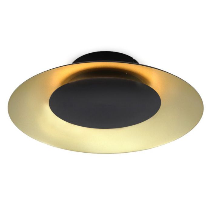 Modern flush ceiling light gold, Denyse, 15W, 3000K LED