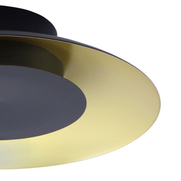 Modern flush ceiling light gold, Denyse, 15W, 3000K LED