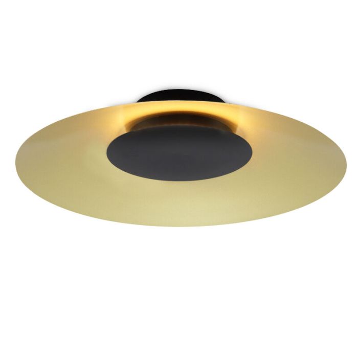 Modern flush ceiling light gold, Denyse, 15W, 3000K LED