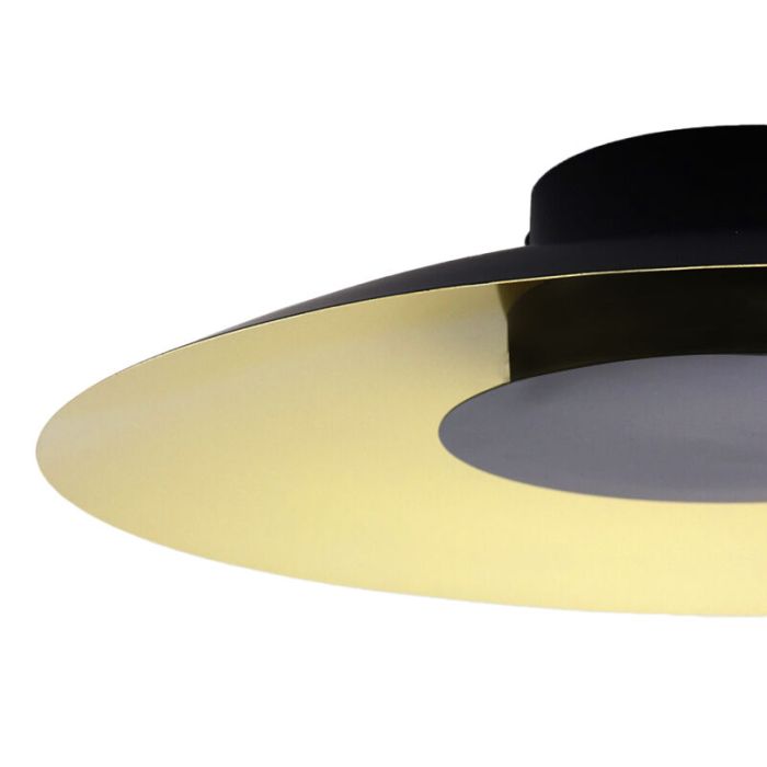 Modern flush ceiling light gold, Denyse, 15W, 3000K LED