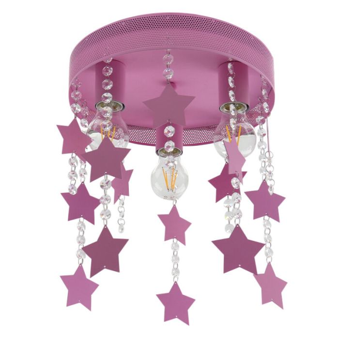 Metal kid's ceiling light pink, Doenja