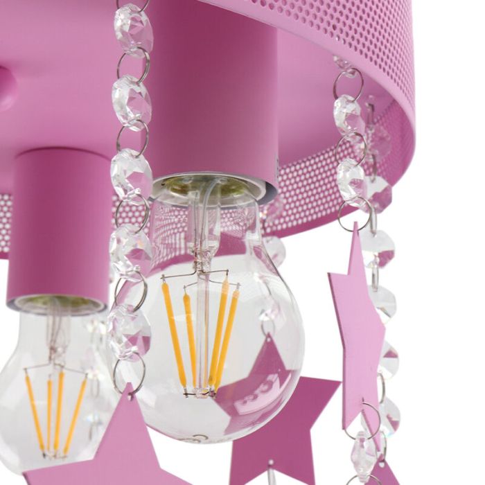 Metal kid's ceiling light pink, Doenja