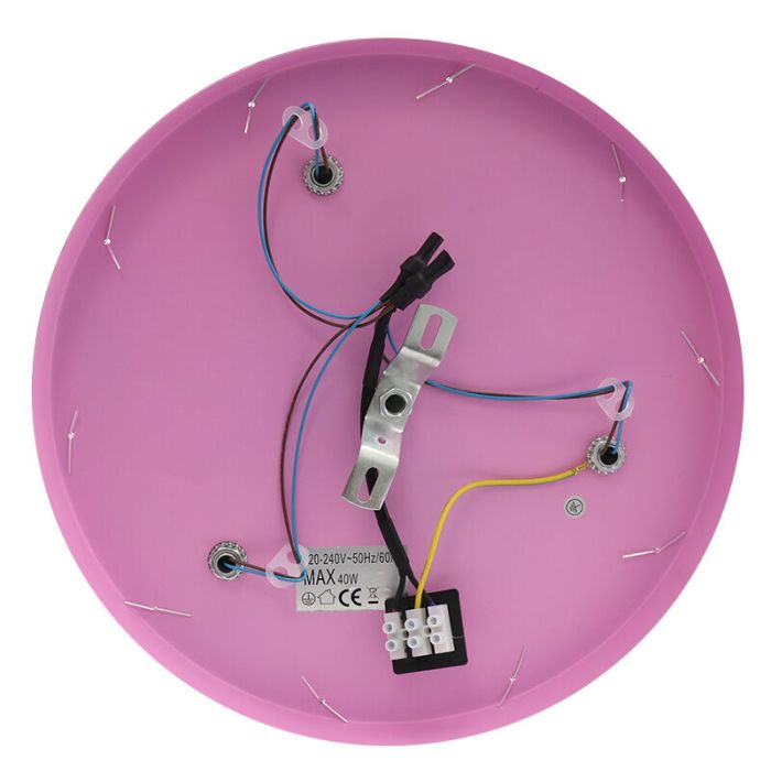 Metal kid's ceiling light pink, Doenja