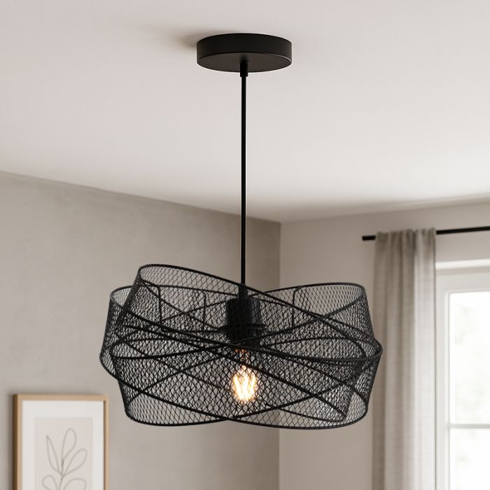 Industrial pendant light black, Diny