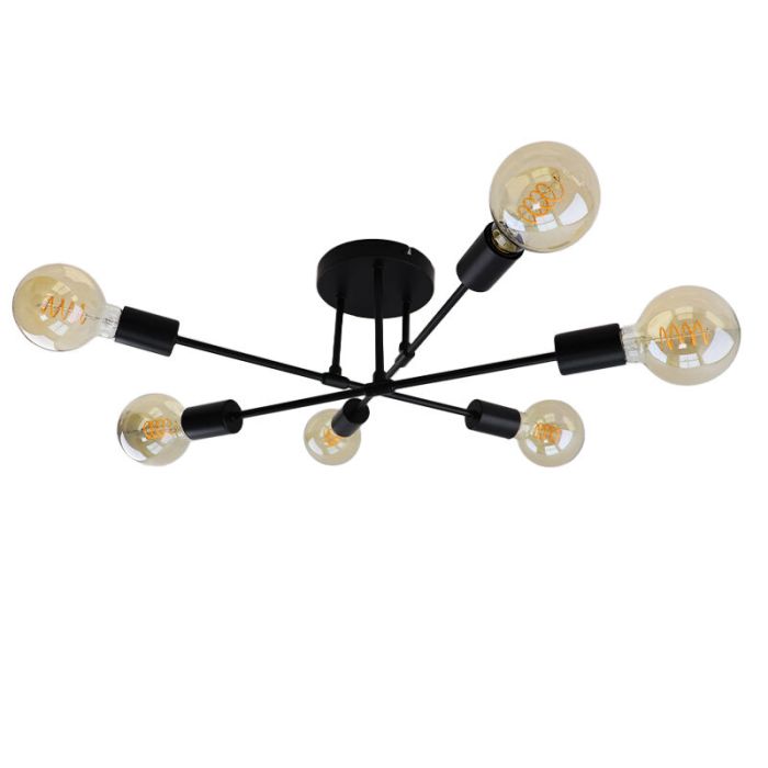 Modern ceiling light black, Amos