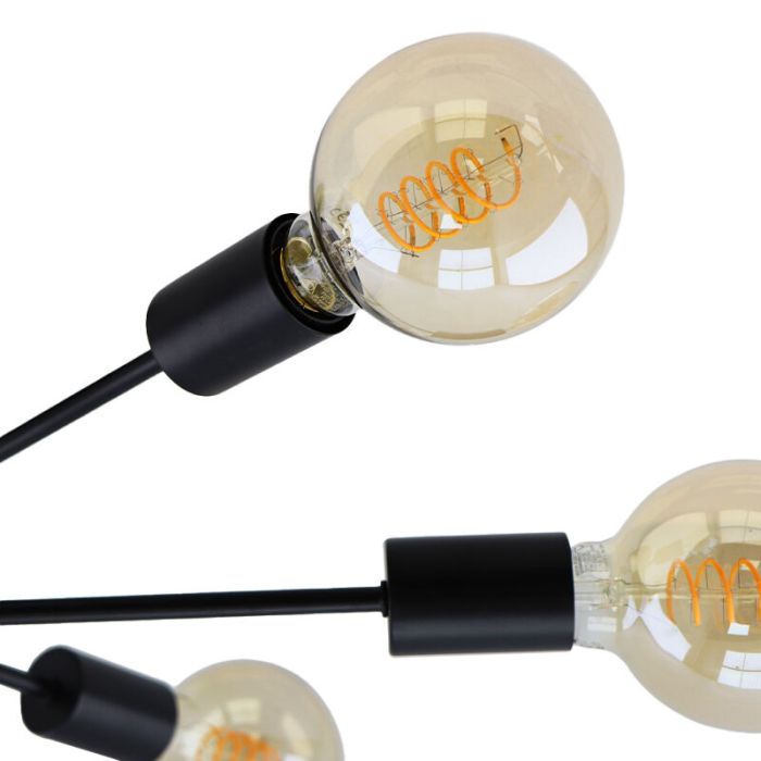Modern ceiling light black, Amos