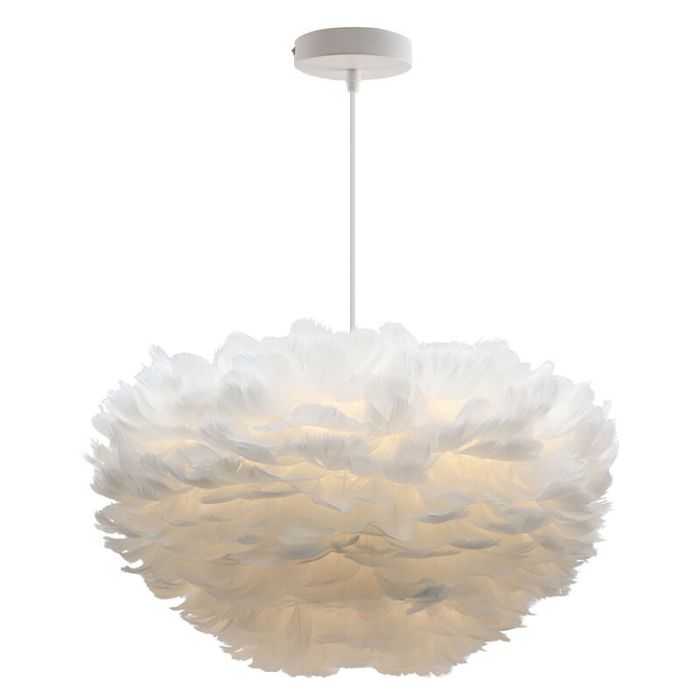 Fabric pendant light white, Suzie