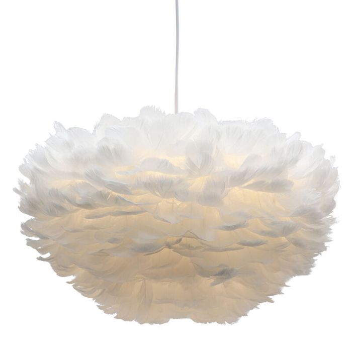 Fabric pendant light white, Suzie