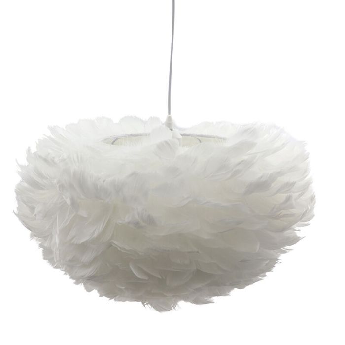 Fabric pendant light white, Suzie