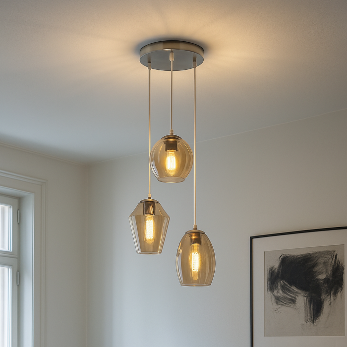 Design pendant light amber, Lazaro