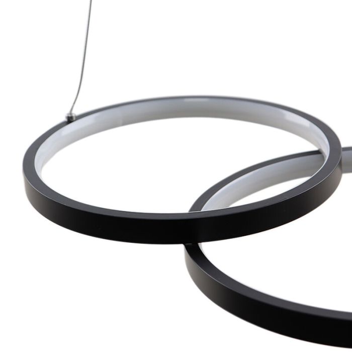 Design pendant light black, Thalia, 36W, 2700K LED, 3-step dimmable