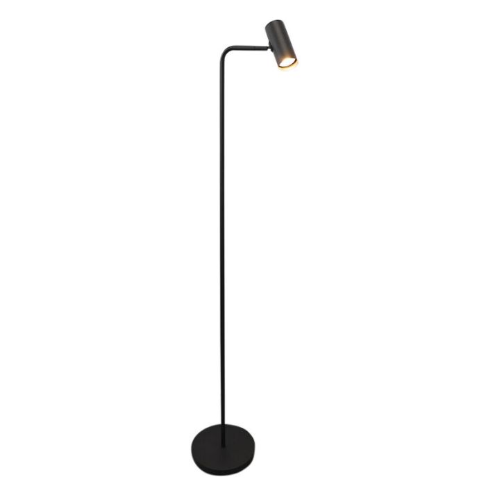 Modern floor lamp black, Carlos, with switch