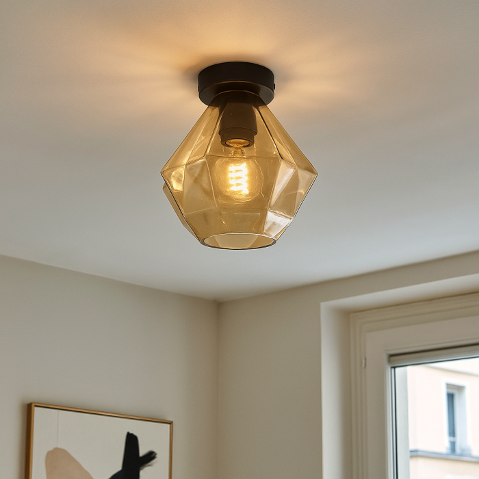 Retro ceiling light amber, Anoek