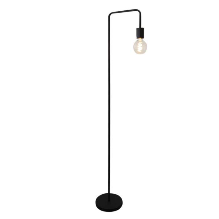 Modern floor lamp black, Carlos, with switch