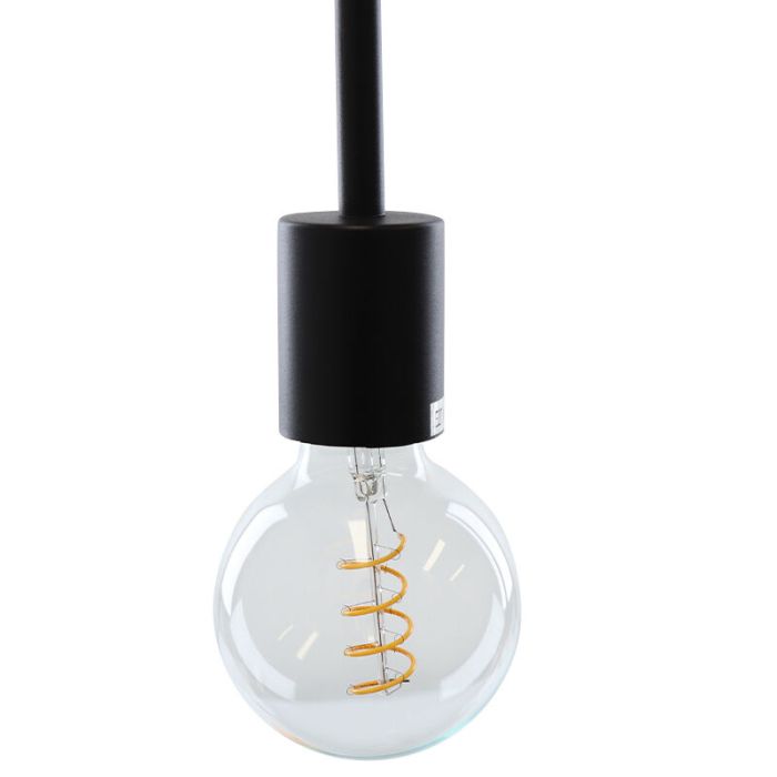 Modern floor lamp black, Carlos, with switch