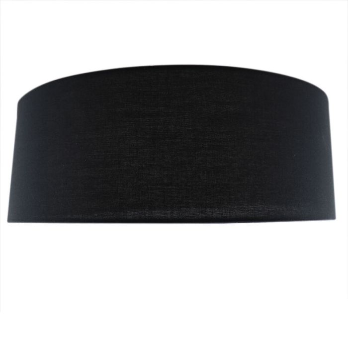 Fabric flush ceiling light black, Mendy