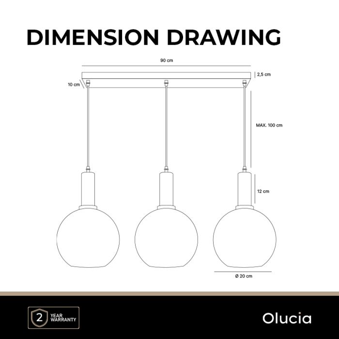 Design pendant light grey, Emerson