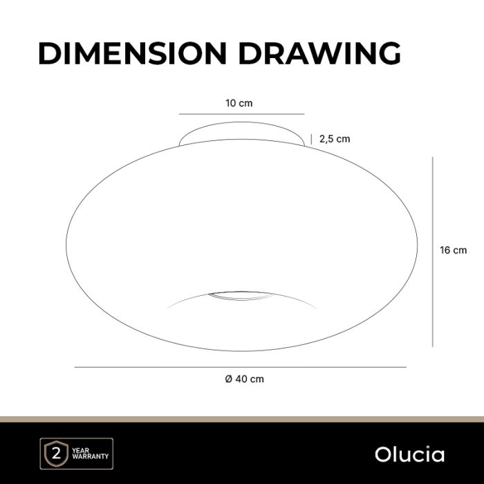 Design flush ceiling light grey, Eve