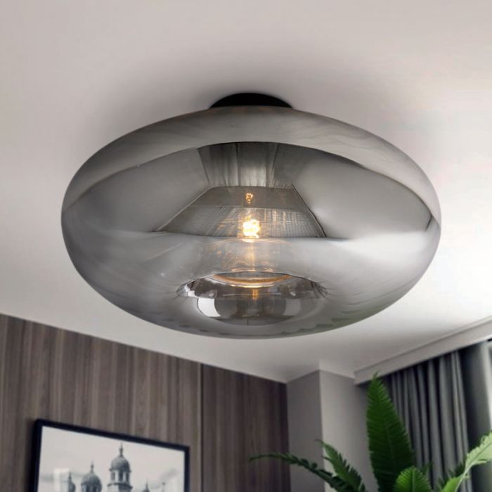 Design flush ceiling light grey, Eve
