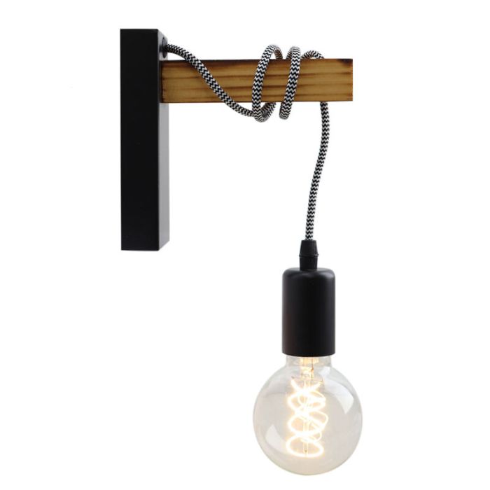Wood wall light black, Rena