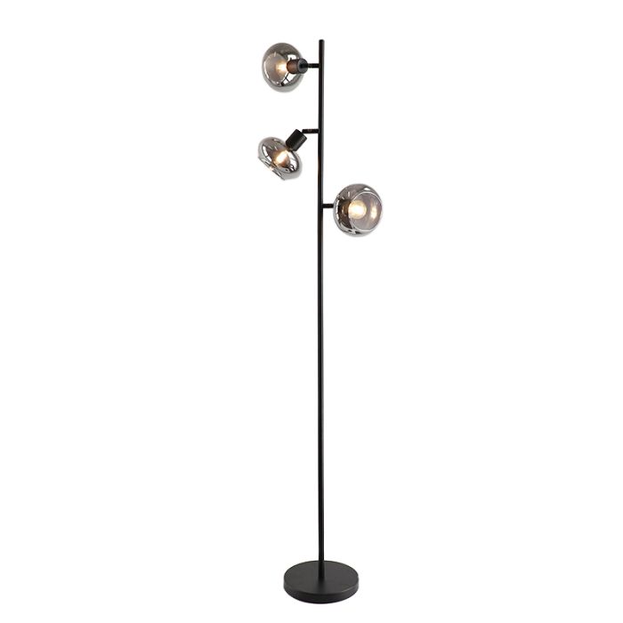 Design floor lamp black, Skip, with switch