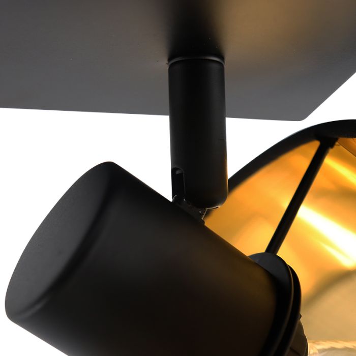 Modern ceiling spotlight black, Koge