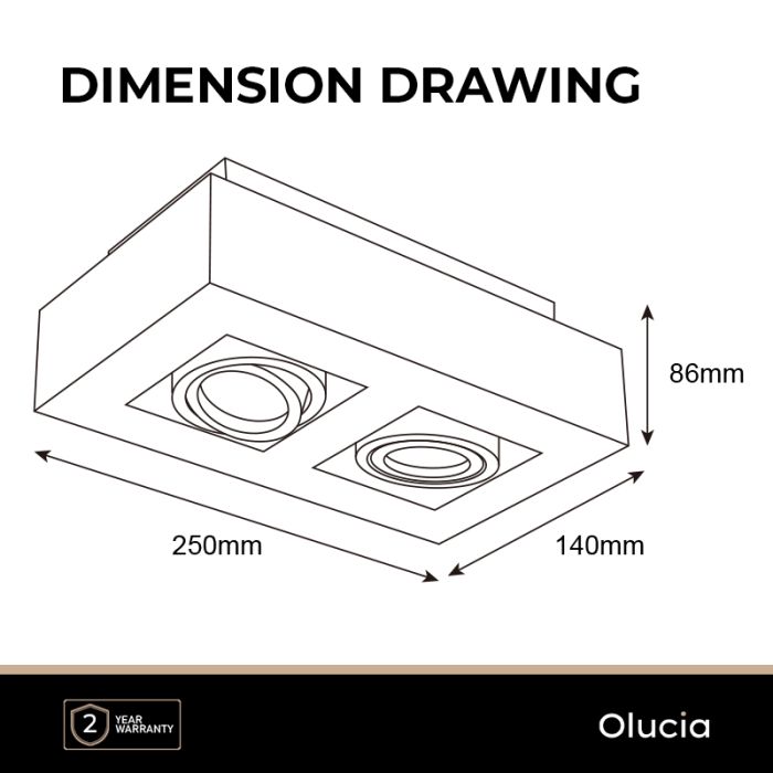 Modern surface mounted downlight white, Akira