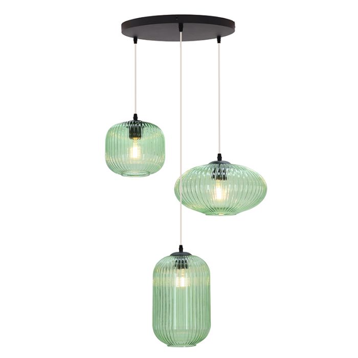 Retro pendant light green, Charlois