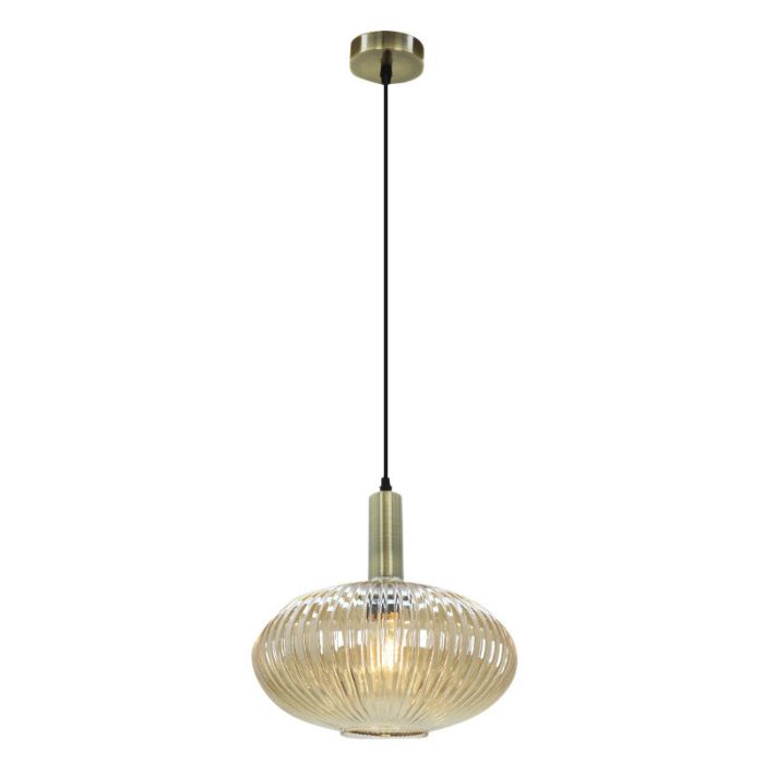 Retro pendant light amber, Charlois