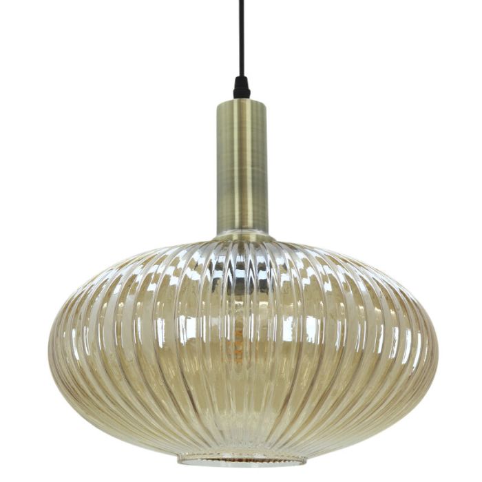 Retro pendant light amber, Charlois