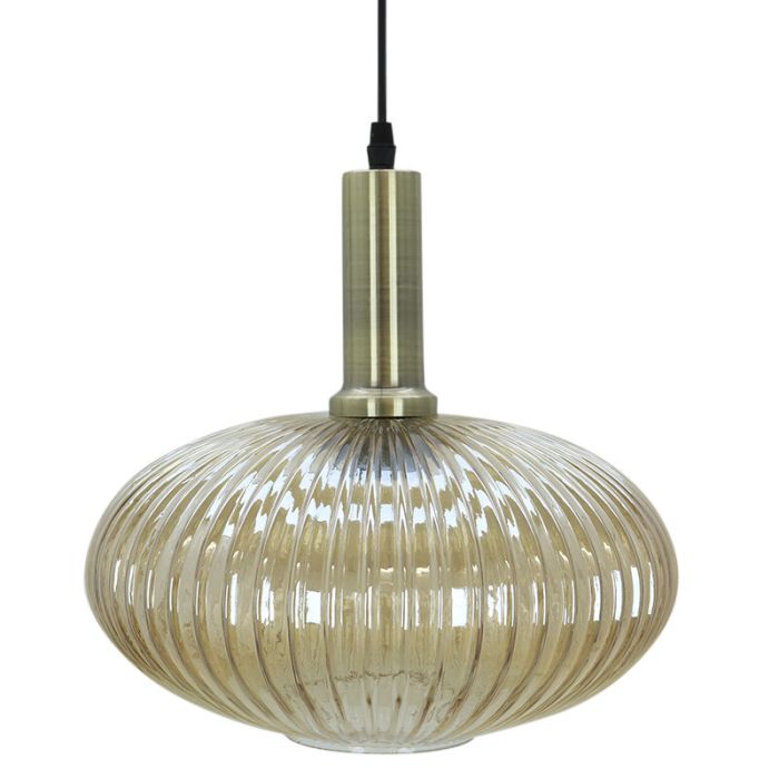 Retro pendant light amber, Charlois