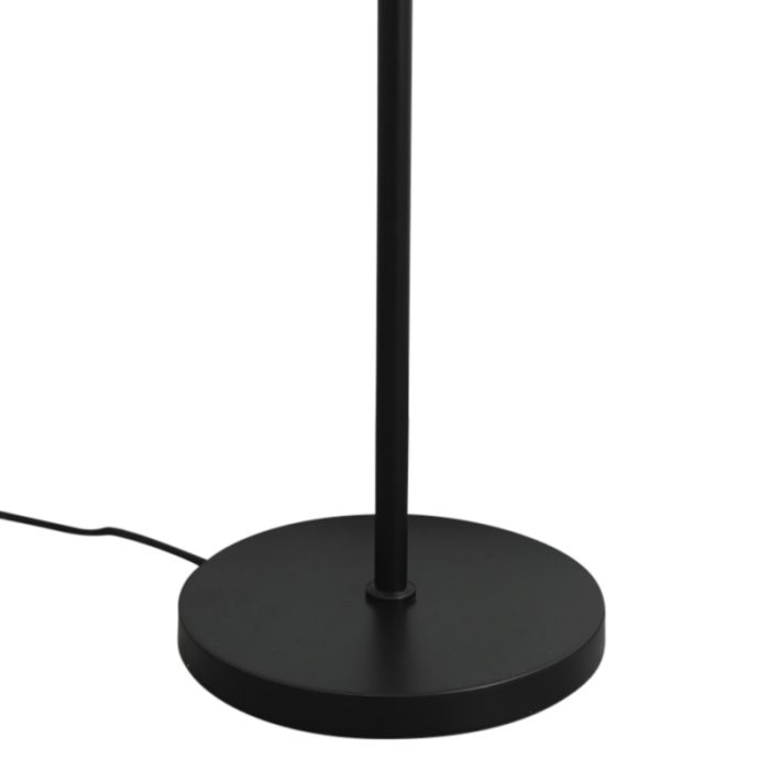 Modern reading floor lamp black, Zev, with switch