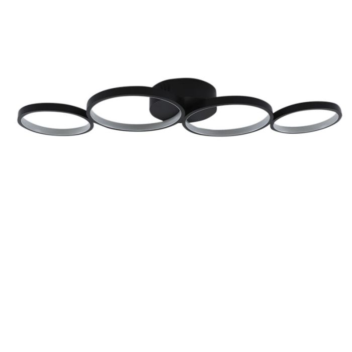 Design flush ceiling light black, Giorgio, 34W, 3000K LED