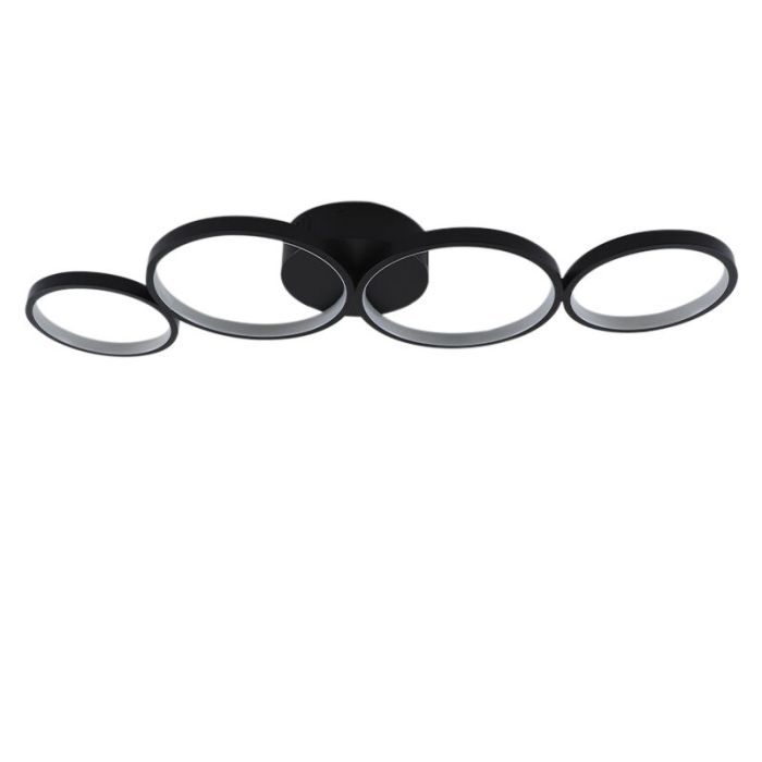 Design flush ceiling light black, Giorgio, 34W, 3000K LED