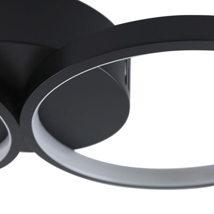 Design flush ceiling light black, Giorgio, 34W, 3000K LED