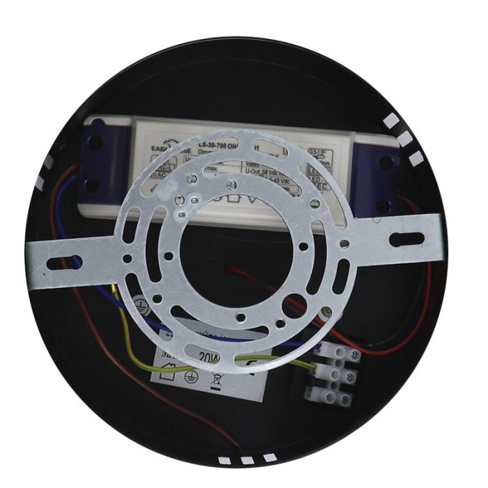 Design flush ceiling light black, Giorgio, 34W, 3000K LED