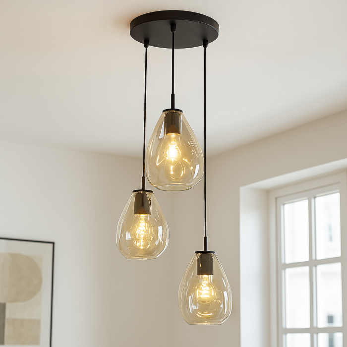 Design pendant light amber, Evito