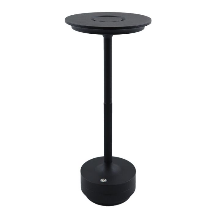 Modern rechargeable table lamp black, Arvind, 3W, warm to cold white adjustable LED, with switch