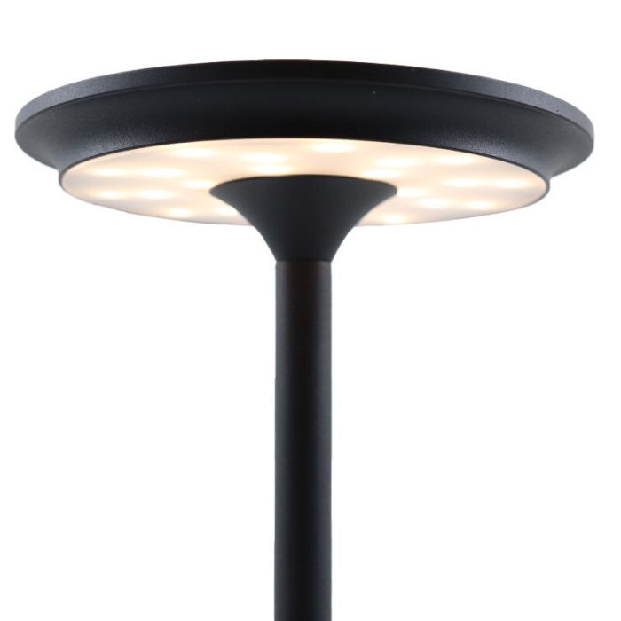 Modern rechargeable table lamp black, Arvind, 3W, warm to cold white adjustable LED, with switch
