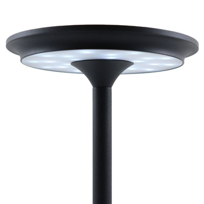 Modern rechargeable table lamp black, Arvind, 3W, warm to cold white adjustable LED, with switch