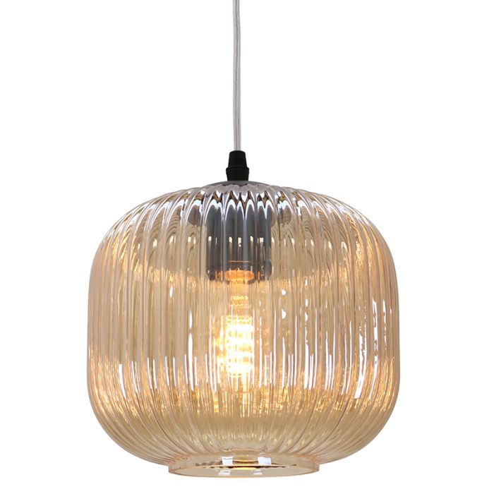 Retro pendant light amber, Charlois