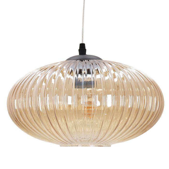 Retro pendant light amber, Charlois