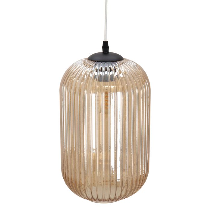 Retro pendant light amber, Charlois