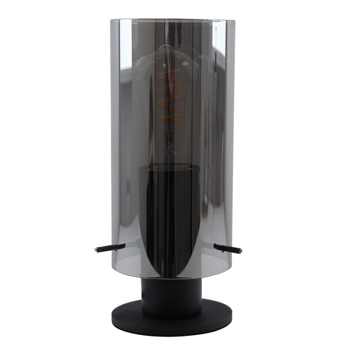 Design table lamp grey, Dilaram, with switch
