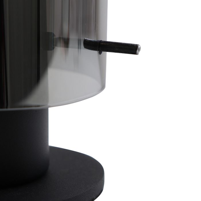 Design table lamp grey, Dilaram, with switch