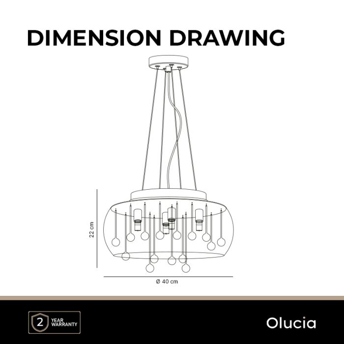 Design pendant light amber, Lorenzo