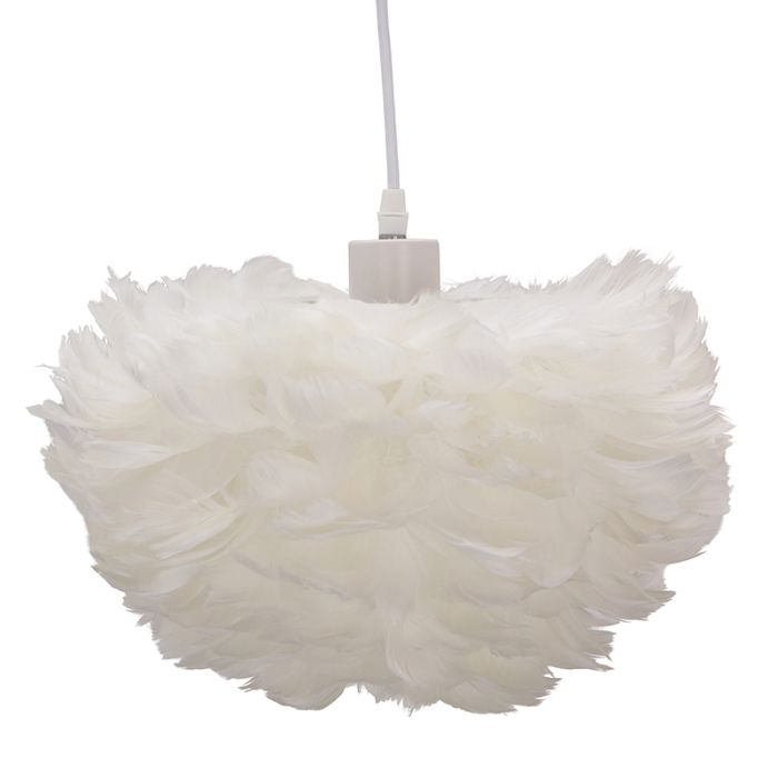 Fabric pendant light white, Suzie